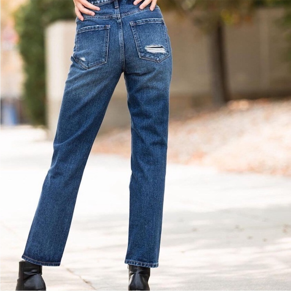 VERVET FRIDA Super High Rise Slim Straight Jean